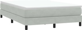 vidaXL Box Spring Κρεβάτι χωρίς στρώμα ανοιχτό γκρι Βελούδινο