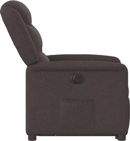 vidaXL Πολυθρόνα Ηλεκτρική Ανακλινόμενη Ανύψωση Σκ. Καφέ Υφασμάτινη