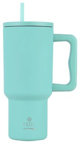 Κούπα Θερμός Με Λαβή & Καλαμάκι 900ml Estia Save The Aegean Tumbler Bermuda Green 01-32135