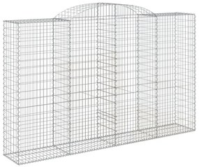 vidaXL Συρματοκιβώτια Τοξωτά 4 τεμ. 300x50x180/200 εκ. Γαλβαν. Ατσάλι