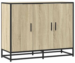 Sideboard Sonoma Oak 94x35x76 cm Κατασκευασμένο ξύλο - Καφέ