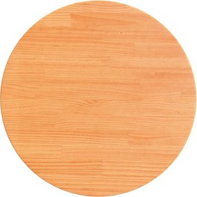 vidaXL Επιφάνεια Τραπεζιού Στρογγυλή Καφέ Κερ. Ø50x2,5 εκ Μασίφ Πεύκο