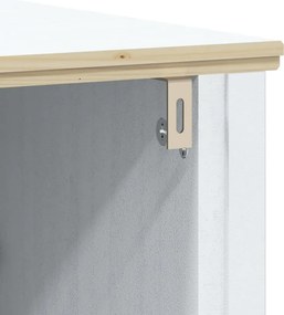 vidaXL Ντουλάπι Νιπτήρα BERG Λευκό 60 x 34 x 59 εκ. Μασίφ Ξύλο Πεύκου
