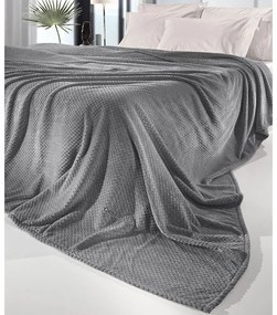 Κουβέρτα Fleece Υπέρδιπλη (220x240) + Διακοσμητική Μαξιλαροθήκη (Σετ) Guy Laroche Rombus Carbon