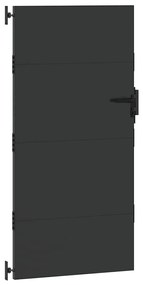 vidaXL Πύλη Κήπου Μαύρο 105 x 175 cm Ατσάλι με Επικάλυψη Πούδρας