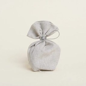 Beauty Home ΠΟΥΓΚΙ ΜΕ ΒΑΣΗ 8 x 12 cm ΓΚΡΙ ΑΣΗΜΙ LUREX