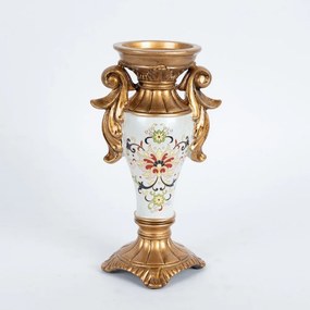 Κηροπήγιο 752-21017 15x9.5x24.5cm Gold-Multi Estheti Home Πολυρεσίνη