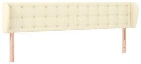 vidaXL Κεφαλάρι με Πτερύγια Κρεμ 203x23x78/88 εκ. Συνθετικό Δέρμα
