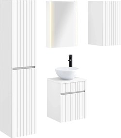 vidaXL Σετ Ντουλαπιών Μπάνιου 5 pcs Λευκό 43 x 11,5 x 60,5 εκ.