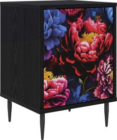 vidaXL Κομοδίνο KIEL Μαύρη Δρυς 36 x 33 x 51 εκ. Επεξεργασμένο Ξύλο
