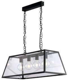 Φωτιστικό Οροφής - Ράγα I-Lexington-S4 Black Luce Ambiente Design Metal, Glass