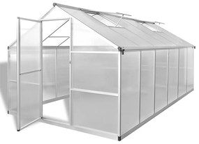 vidaXL Θερμοκήπιο με Πλαίσιο Βάσης 9,025 μ² από Ενισχυμένο Αλουμίνιο