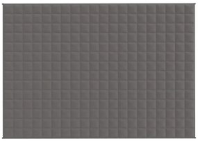 vidaXL Κουβέρτα Βαρύτητας Γκρι 137 x 200 εκ. 10 κ. Υφασμάτινη