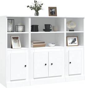 vidaXL Ντουλάπια 3 τεμ. Λευκά από Επεξεργασμένο Ξύλο