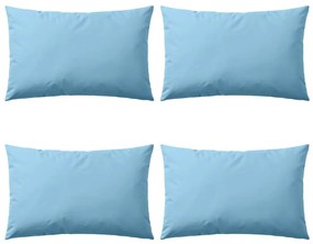vidaXL Μαξιλάρια Εξωτερικού Χώρου 4 τεμ. Γαλάζιο 60 x 40 εκ.