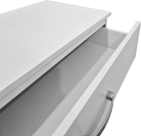 Συρταριέρα Athos pakoworld σε λευκή απόχρωση 80x40x79εκ