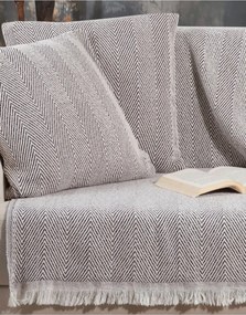 Stewehome Βαμβακερό κάλυμμα καναπέ με φούντες 150x200 cm