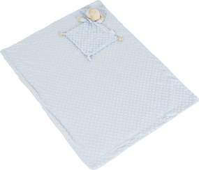 Blanket 75/100 cm with toy Bennie blue