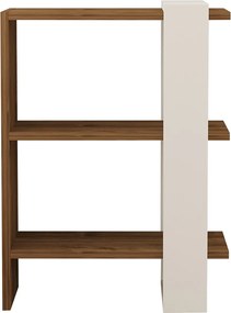 Βιβλιοθήκη Καρυδιά / Λευκό GAYE 51,8x25x70
