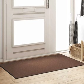 vidaXL Χαλάκι Εξώπορτας Καφέ και Μαύρο 90 x 150 cm 100% Πολυαμίδιο
