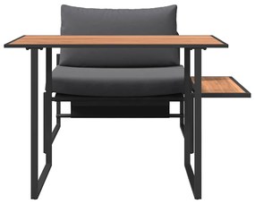 vidaXL Εξωτερική Καρέκλα Χάλυβα 2 pcs Ανθρακί Ατσάλι