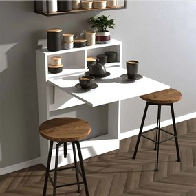 Τραπέζι Πτυσσόμενο Bracked 793ELG3802 70x71x96cm White Particle Board, Melamine