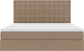 vidaXL Κρεβάτι Αποθήκης Καπουτσίνο 180 x 200 cm Τεχνητό Δέρμα