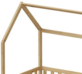Κρεβάτι παιδικό Piccolo τύπου Montessori με 2 συρτάρια ξύλο πεύκου φυσικό 90x190 εκ. 90x190x160.5 εκ.
