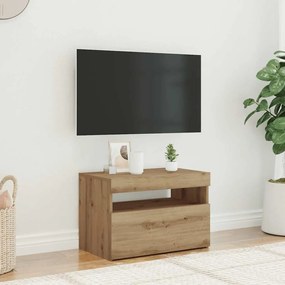 ντουλάπι τηλεόρασης vidaXL με φώτα LED Artisan Oak Κατασκευασμένο ξύλο