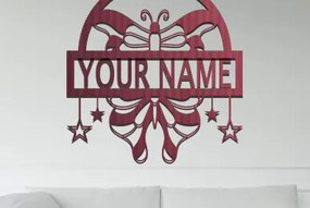 Σετ των 2 Intra απο ξύλο plywood 3mm-4mm πάχος Πινακίδα ονόματος πεταλούδας Δίασταση 30x20 cm INTRAFABR-74097930