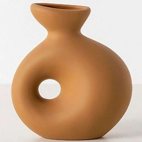 Βάζο 963DNL1238 14x7x16cm Mustard Aberto Design Ceramic