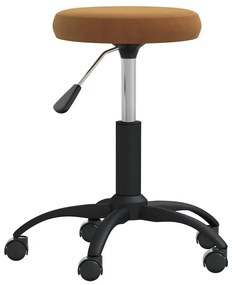 vidaXL Σκαμπό μασάζ Βελούδινο Καφέ