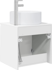 vidaXL Επιτοίχιος νιπτήρας βανίλιας Λευκό 49,5 x 44,5 x 65,5 εκ