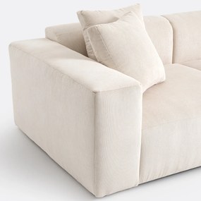 Καναπές 3 θέσεων από λεπτό ριγέ βελούδο, LIORA