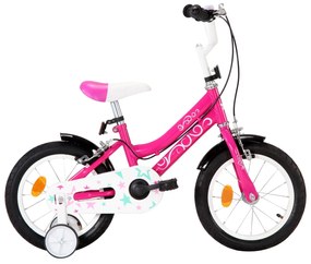 vidaXL Ποδήλατο Παιδικό Μαύρο / Ροζ 14 Ιντσών