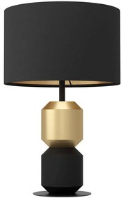 Φωτιστικό Επιτραπέζιο Laurignano 390188 Φ32x49cm 1xE27 40W Black-Bass Eglo Steel,Fabric