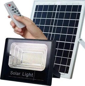 Στεγανός Ηλιακός Προβολέας IP66 Ισχύος 25W με Τηλεχειριστήριο σε Μαύρο χρώμα PP16