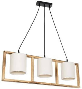 Φωτιστικό Οροφής - Ράγα Cup 203-0051 80x14x24cm 3xE27 Beige-White GloboStar