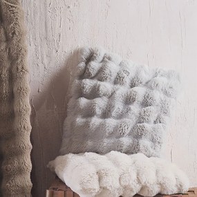 Διακοσμητική Μαξιλαροθήκη Γούνινη (50x50) Rythmos Rabbit Grey