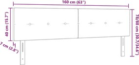 vidaXL Κεφαλάρι Σκούρο Μπλε 160 cm Βελούδο