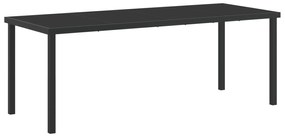 vidaXL Σετ Καλοκαιρινής Τραπεζαρίας 9 Τεμαχίων Black Poly Rattan
