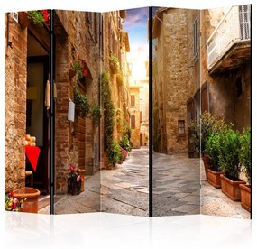 Διαχωριστικό με 5 τμήματα - Colourful Street in Tuscany II [Room Dividers] 225x172