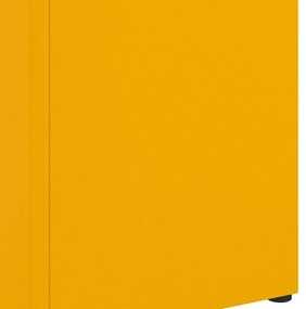 vidaXL Σχέδιο & βάση αποθήκευσης Μουσταρδί 15.5 x 15.5 x 49 εκ Ατσάλι