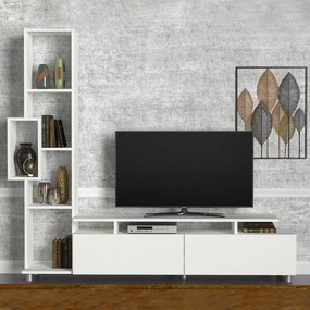 Σύνθεση τηλεόρασης Tulip λευκό 160x30x160εκ