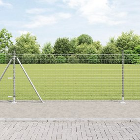 vidaXL Στήλες φράχτη με βάσεις 13 τεμ Ø32mm 90cm Γαλβανισμένο ατσάλι