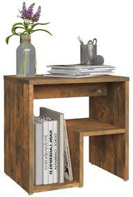 vidaXL Κομοδίνα 2 τεμ. Καπνιστή Δρυς 40x30x40 εκ. Επεξεργασμένο Ξύλο