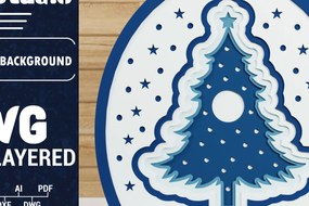 Σετ των 2 Intra απο ξύλο plywood 3mm-4mm πάχος Χριστουγεννιάτικο φόντο κοπής με λέιζερ Δίασταση 1500x1500 cm INTRAFABR-76629167