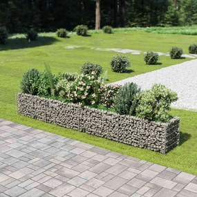 vidaXL Συρματοκιβώτιο-Γλάστρα Υπερυψωμένη 360x50x50 εκ. Γαλβ. Χάλυβας