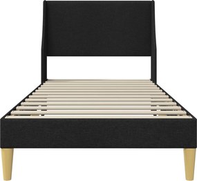 vidaXL Σκελετός Κρεβατιού Μαύρο 90 x 200 cm Ύφασμα