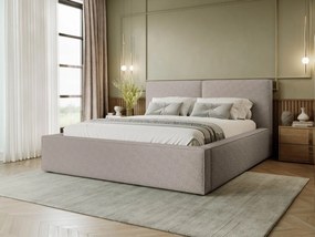 Επενδυμένο κρεβάτι Santos-Silver Gray-180 x 200